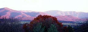View to the  Shenandoah National Park