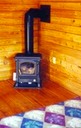 propane fireplace in bedroom