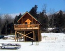 Sinker Cabin in the Snow