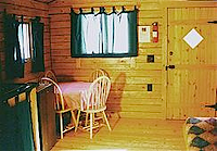 mini-kitchen in log cabin
